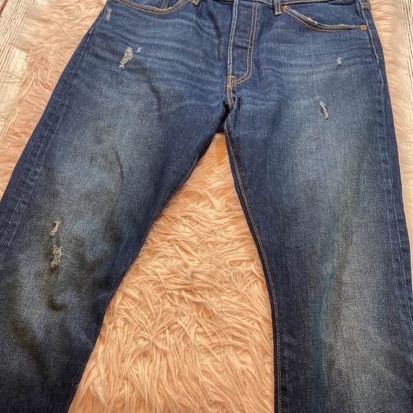 Levi’s 501 Skinny Light Distressed High Rise Jeans sz 32 - Picture 7 of 13